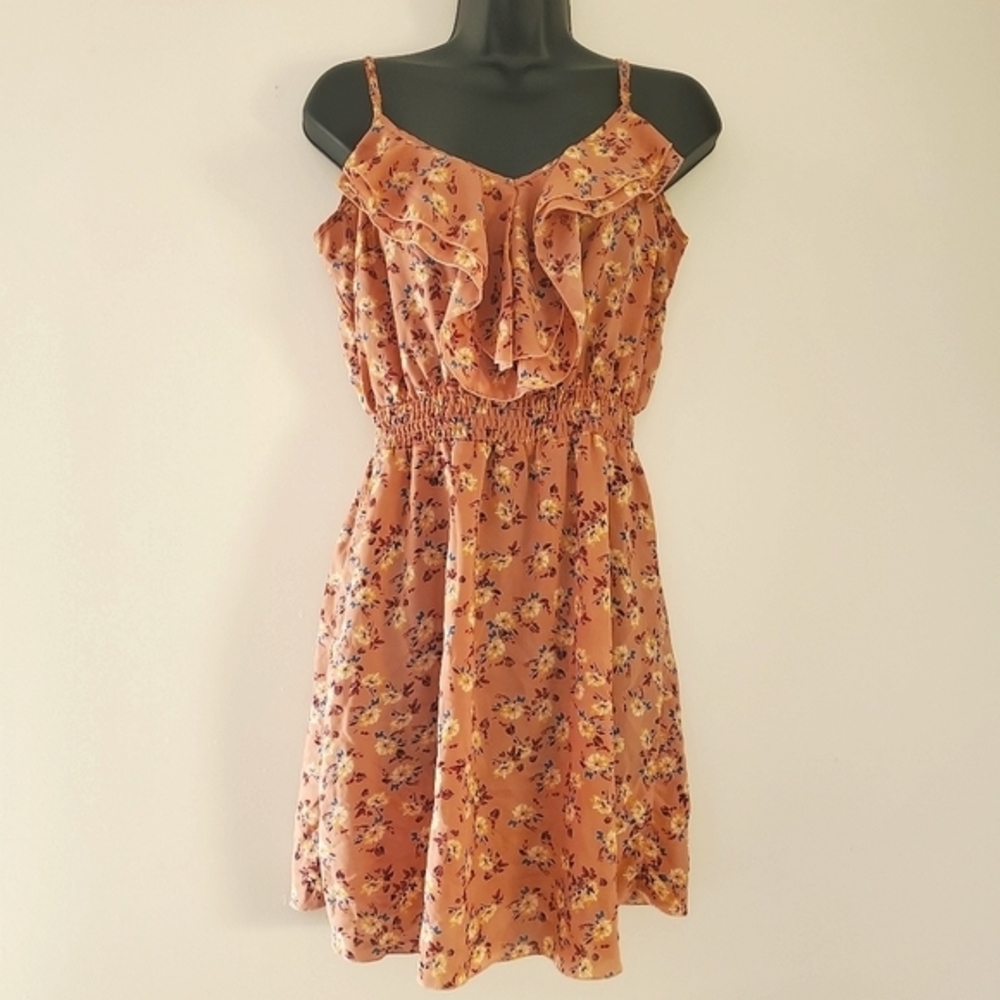 American Rag Mini Sundress, shoulder straps, scoop neck, knee length Size M